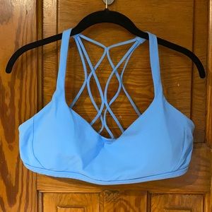 Blue lululemon sports bra